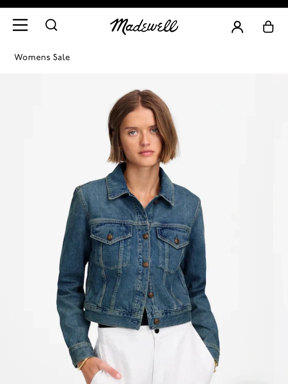 NWT Madewell Crop Jean Trucker Jacket